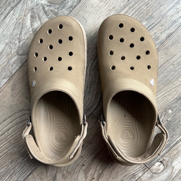 Men’s CROCS Tan Sandals with Ventilation and Heel Strap - Picture 1 of 9